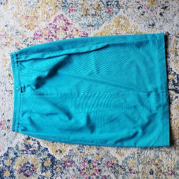 VINTAGE blue high waisted skirt size 16 - Picture 2 of 8